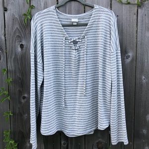 A New Day Target Women’s grey/white tie sweater